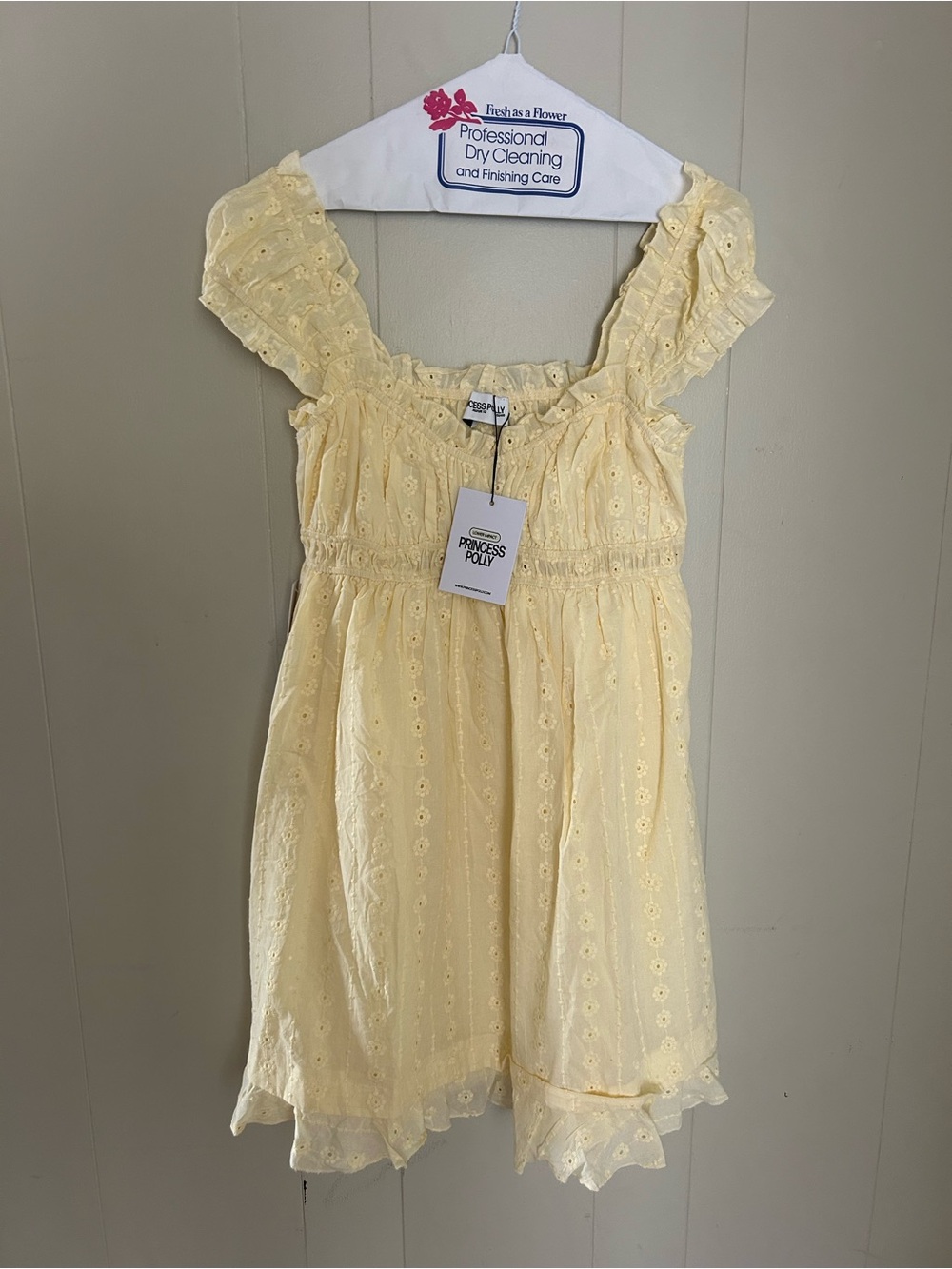 Princess Poly Carlita Mini eyelet Dress - Yellow - Picture 4 of 13
